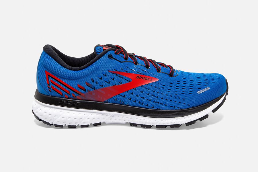 Brooks Ghost 13 Road Running Shoes Mens - Blue/Red/White - GZILP-1675